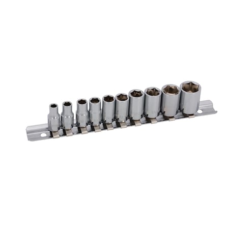 Steelman 1/4" Drive 6-Point Standard (SAE) Socket Set, 10-Piece 42162